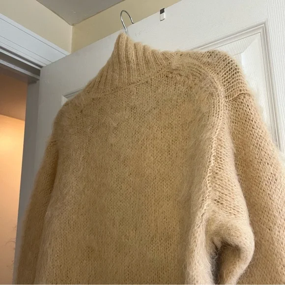 NWT & Other Stories Mohair Turtleneck Sweater Tan - Picture 8 of 10